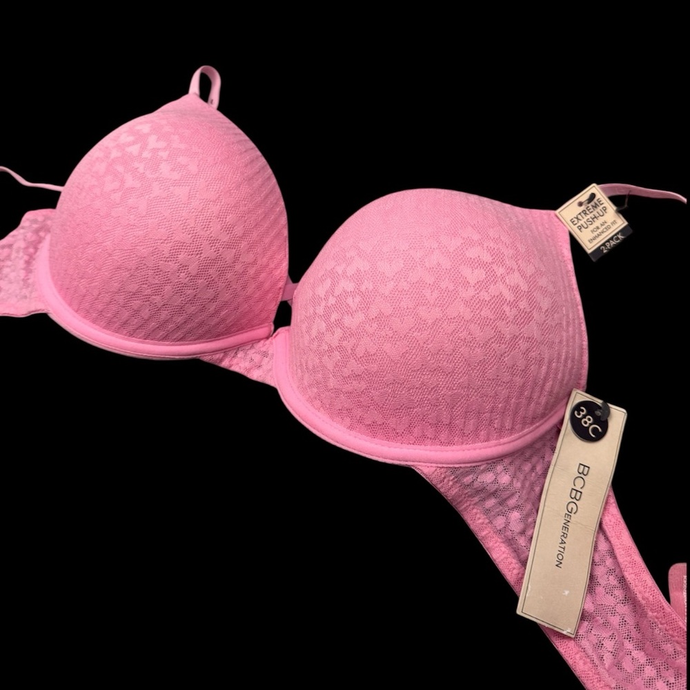 BCBGeneration Pink Lace Bra